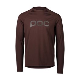 POC Tricou de ciclism cu mânecă lungă de vară - REFORM ENDURO - maro
