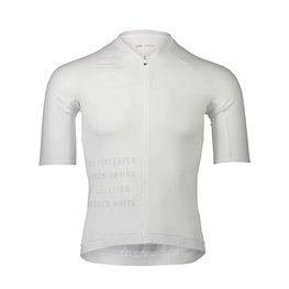 POC Tricou de ciclism cu mânecă scurtă - PRISTINE PRINT - alb