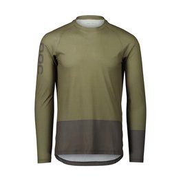 POC Tricou de ciclism cu mânecă lungă de vară - MTB PURE - verde/albastru