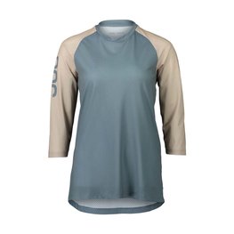 POC Tricou de ciclism cu mânecă scurtă - MTB PURE 3/4 LADY - albastru deschis/bej