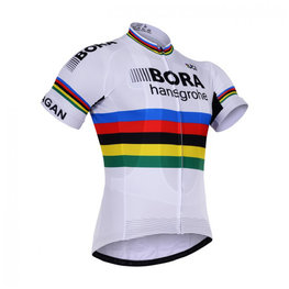 Tricou de ciclism cu mânecă scurtă - BORA UCI 2017 - multicolor/alb