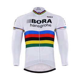 Tricou de cilism pentru iarnă cu mânecă lungă - BORA UCI 2017 WINTER - multicolor/alb