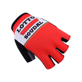 Mănuși de ciclism fără degete - LOTTO 2017 - bordo/roșu