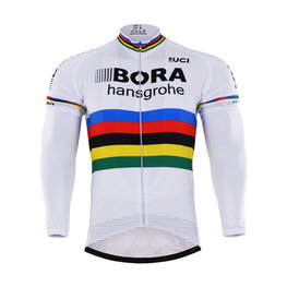 Tricou de ciclism cu mânecă lungă de vară - BORA UCI 2017 SUMMER - alb/multicolor