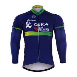 Tricou de ciclism cu mânecă lungă de vară - ORICA 2017 SUMMER - albastru/verde