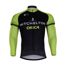 Tricou de cilism pentru iarnă cu mânecă lungă - ORICA 2018 WINTER - negru/verde