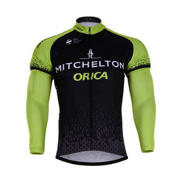 Tricou de ciclism cu mânecă lungă de vară - ORICA 2018 SUMMER - verde/negru