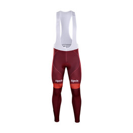 Pantaloni de ciclism lungi cu bretele - KATUSHA 2018 SUMMER - bordo/roșu