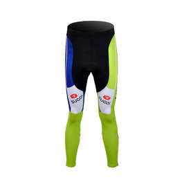 BONAVELO Pantaloni de ciclism lungi fără bretele - LIQUIGAS 2012 WINTER - negru/albastru/verde