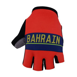 Mănuși de ciclism fără degete - BAHRAIN MERIDA 2018 - albastru/roșu