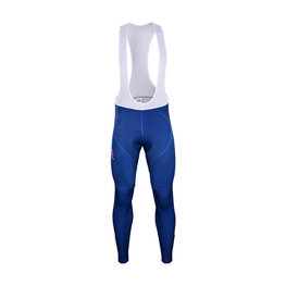 BONAVELO Pantaloni de ciclism lungi cu bretele - QUICKSTEP 2019 SMR - albastru