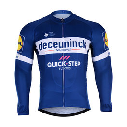 BONAVELO Tricou de ciclism cu mânecă lungă de vară - QUICKSTEP 2019 SMR - albastru