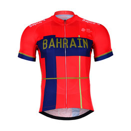 BONAVELO Tricou de ciclism cu mânecă scurtă - BAHRAIN MERIDA 2019 - albastru/roșu