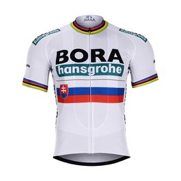 BONAVELO Tricou de ciclism cu mânecă scurtă - BORA UCI 2019 - alb