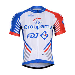 BONAVELO Tricou de ciclism cu mânecă scurtă - GROUPAMA FDJ 2019 - alb