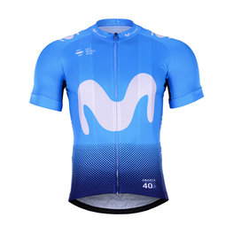 BONAVELO Tricou de ciclism cu mânecă scurtă - MOVISTAR 2019 - albastru