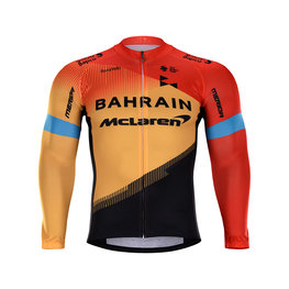 BONAVELO Tricou de ciclism cu mânecă lungă de vară - BAHRAIN MCL. '20 SMR - negru/roșu/galben