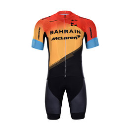 BONAVELO Tricoul și pantaloni scurți de ciclism - BAHRAIN MCLAREN 2020 - galben/roșu/negru