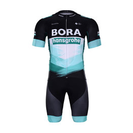 BONAVELO Tricoul și pantaloni scurți de ciclism - BORA 2020 - negru/verde/alb