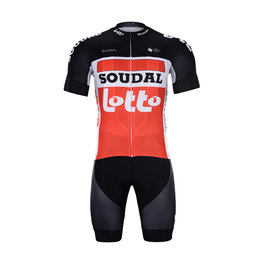BONAVELO Tricoul și pantaloni scurți de ciclism - LOTTO SOUDAL 2020 - alb/roșu/negru