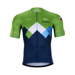 BONAVELO Tricou de ciclism cu mânecă scurtă - SLOVENIA - albastru/verde