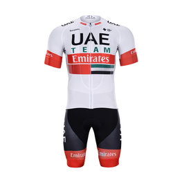 BONAVELO Tricoul și pantaloni scurți de ciclism - UAE 2020 - alb/negru
