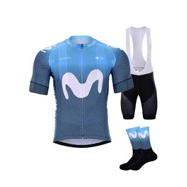 BONAVELO Mega set de ciclism - MOVISTAR 2020 - negru/albastru