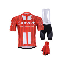 BONAVELO Mega set de ciclism - SUNWEB 2020 - negru/roșu
