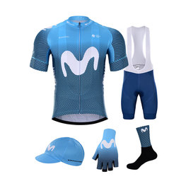 BONAVELO Mega set de ciclism - MOVISTAR 2021 - alb/albastru