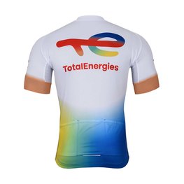 BONAVELO Tricou de ciclism cu mânecă scurtă - TOTAL ENERGIES 2025 - alb/galben/roșu/albastru
