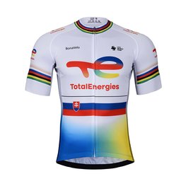 BONAVELO Tricou de ciclism cu mânecă scurtă - TOTAL ENERGIES 2024 - alb/galben/roșu/albastru