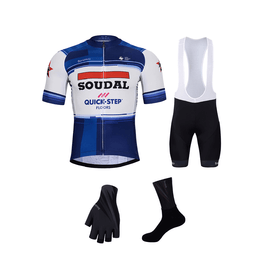 BONAVELO Mega set de ciclism - SOUDAL QUICK-STEP 24 - albastru/negru/alb