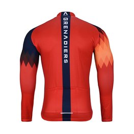 BONAVELO Tricou de cilism pentru iarnă cu mânecă lungă - INEOS 2025 WINTER - roșu/albastru