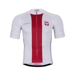 BONAVELO Tricou de ciclism cu mânecă scurtă - POLAND I. - alb/roșu