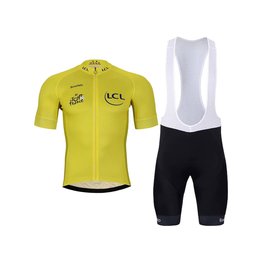 BONAVELO Tricoul și pantaloni scurți de ciclism - TOUR DE FRANCE 2025 - negru/galben