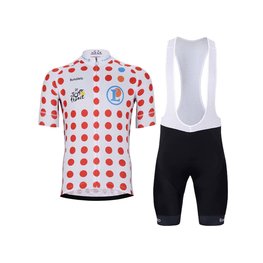 BONAVELO Tricoul și pantaloni scurți de ciclism - TOUR DE FRANCE 2025 - negru/alb/roșu