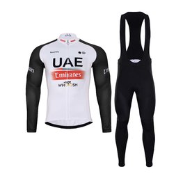 BONAVELO Tricou și pantaloni de iarnă de ciclism - UAE 2024 WINTER - negru/alb/roșu