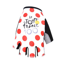 BONAVELO Mănuși de ciclism fără degete - TOUR DE FRANCE - roșu/alb