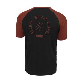 ROCDAY Tricou de ciclism cu mânecă scurtă - ROOST - roșu/negru
