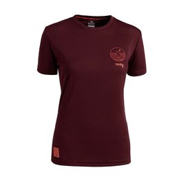 ROCDAY Tricou de ciclism cu mânecă scurtă - WOODY LADY - bordo
