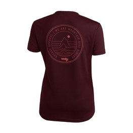 ROCDAY Tricou de ciclism cu mânecă scurtă - WOODY LADY - bordo