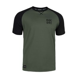 ROCDAY Tricou de ciclism cu mânecă scurtă - PARK - verde/negru