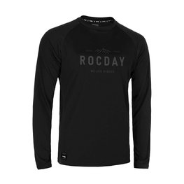 ROCDAY Tricou de ciclism cu mânecă lungă de vară - PATROL - negru/gri