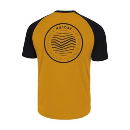 ROCDAY Tricou de ciclism cu mânecă scurtă - GRAVEL - galben/negru