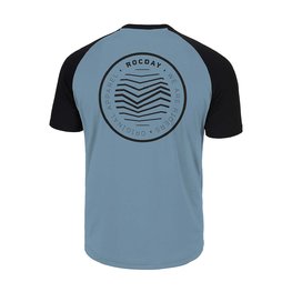 ROCDAY Tricou de ciclism cu mânecă scurtă - GRAVEL - negru/albastru