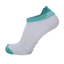 SANTINI Șosete de gleznă de ciclism - CLASSE - albastru deschis/alb