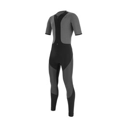 SANTINI Pantaloni de ciclism lungi cu bretele - VEGA GRIDO WINTER - gri/negru