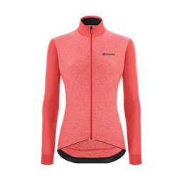 SANTINI Tricou de cilism pentru iarnă cu mânecă lungă - COLORE PURO LADY W - roz