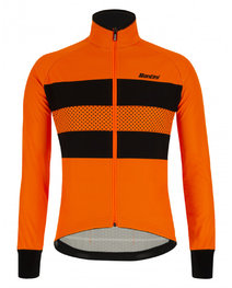 SANTINI Jachetă și pantaloni de iarnă de ciclism - COLORE BENGAL WINTER - negru/portocaliu