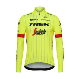 SANTINI Tricou de cilism pentru iarnă cu mânecă lungă - TREK SEGAFREDO 2018 - galben/negru